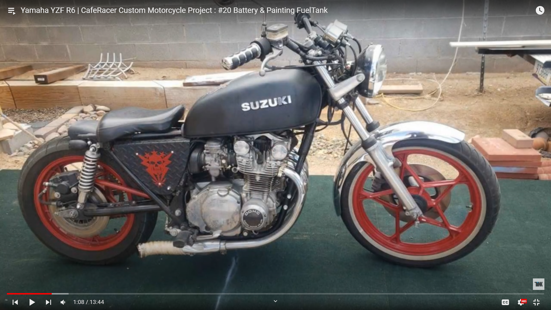 1980 Suzuki GS550 Bobber Custom Motorcycle